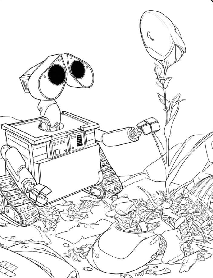 Wall-E og anlegget fargelegging