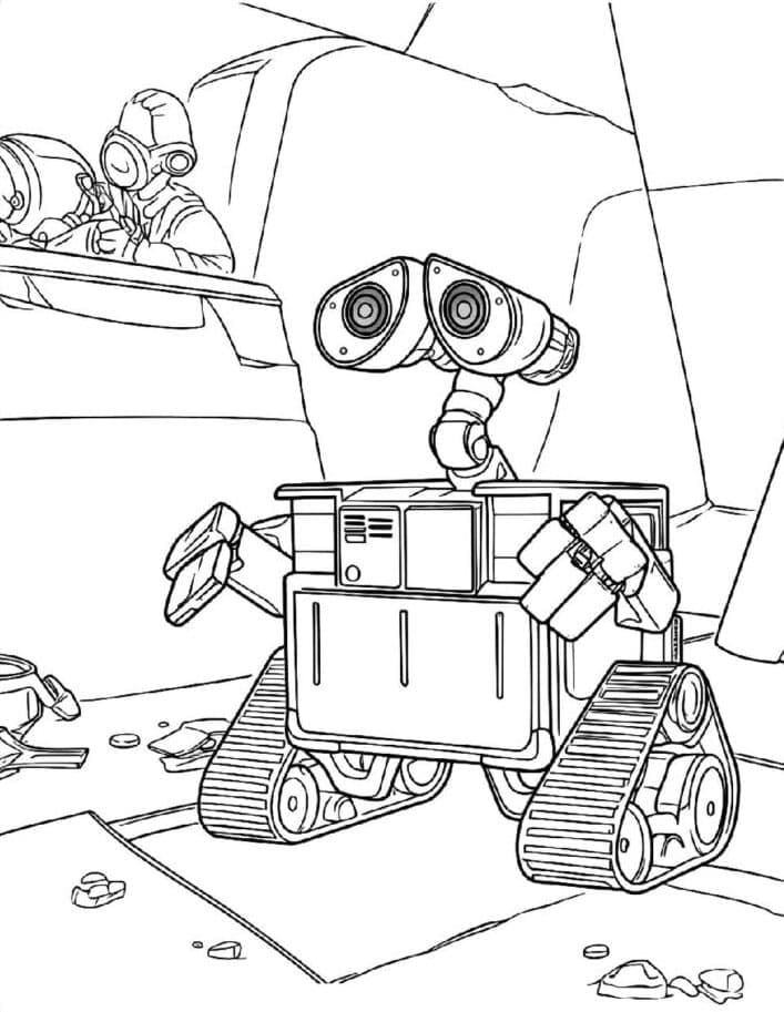 Wall-E og Axiom-folk fargelegging