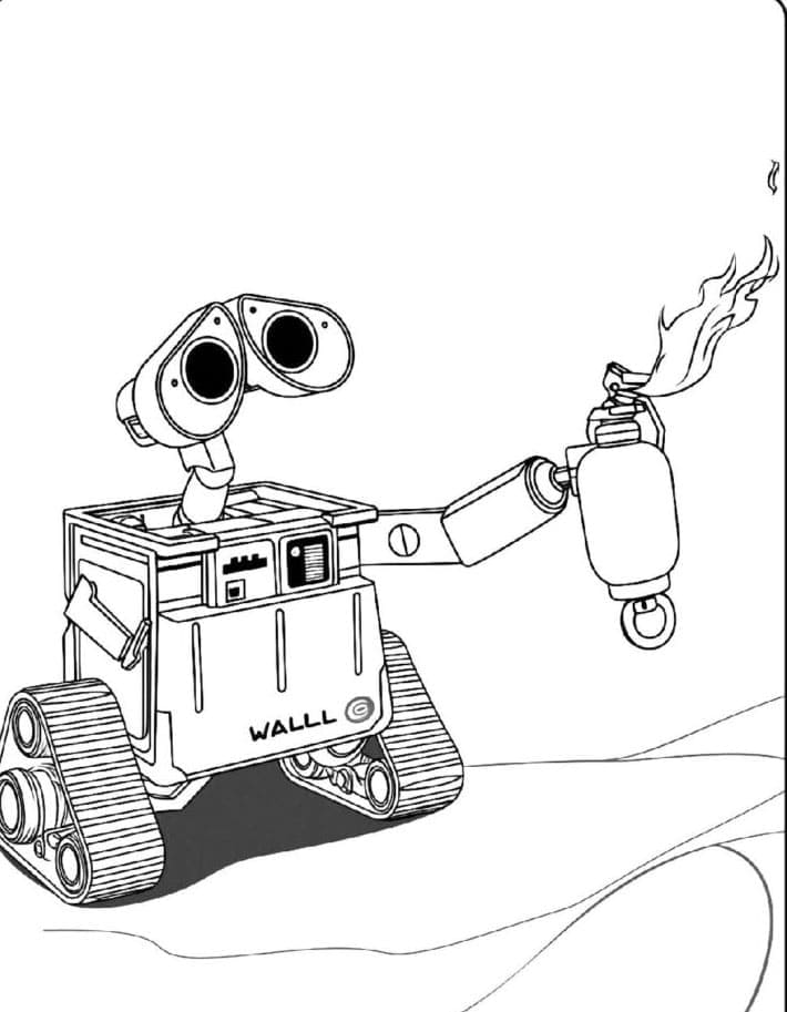 Wall-E og Eva dans fargelegging