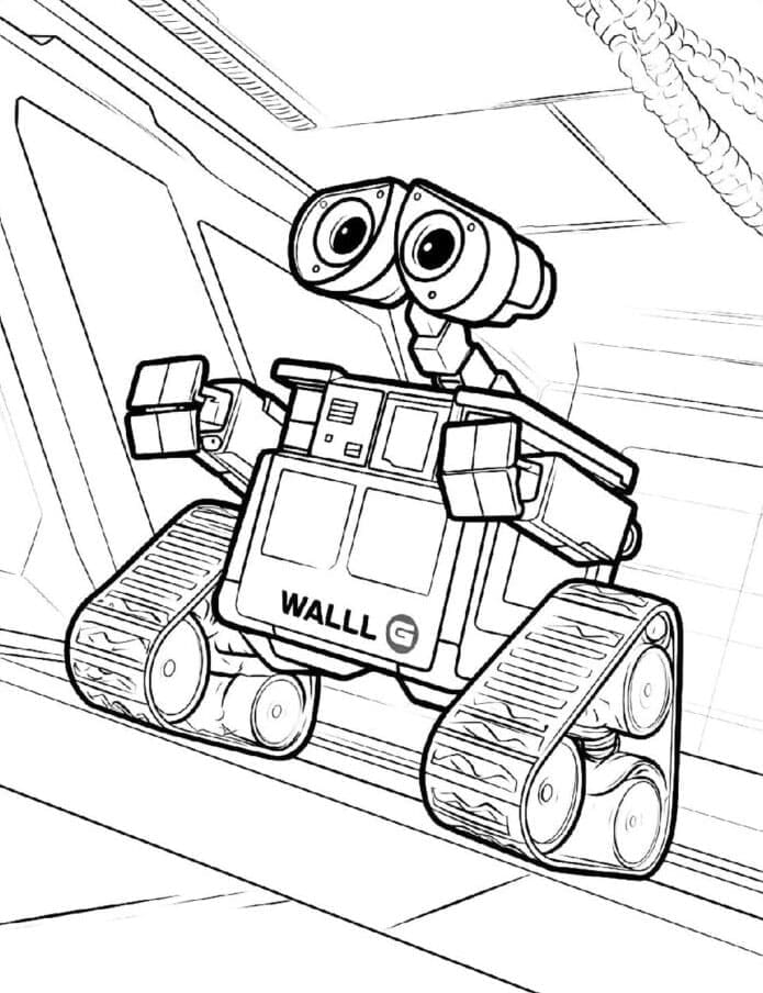 Wall-E ombord på Axiom fargelegging
