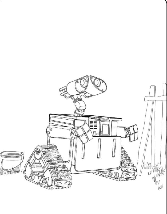 Wall-E vekker folk for barn fargelegging