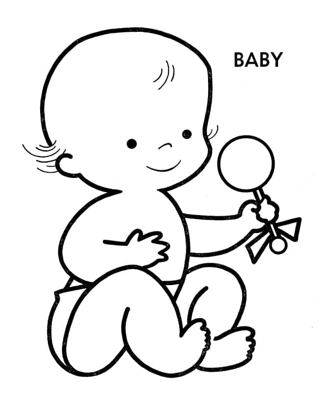 Baby med rangle fargelegging