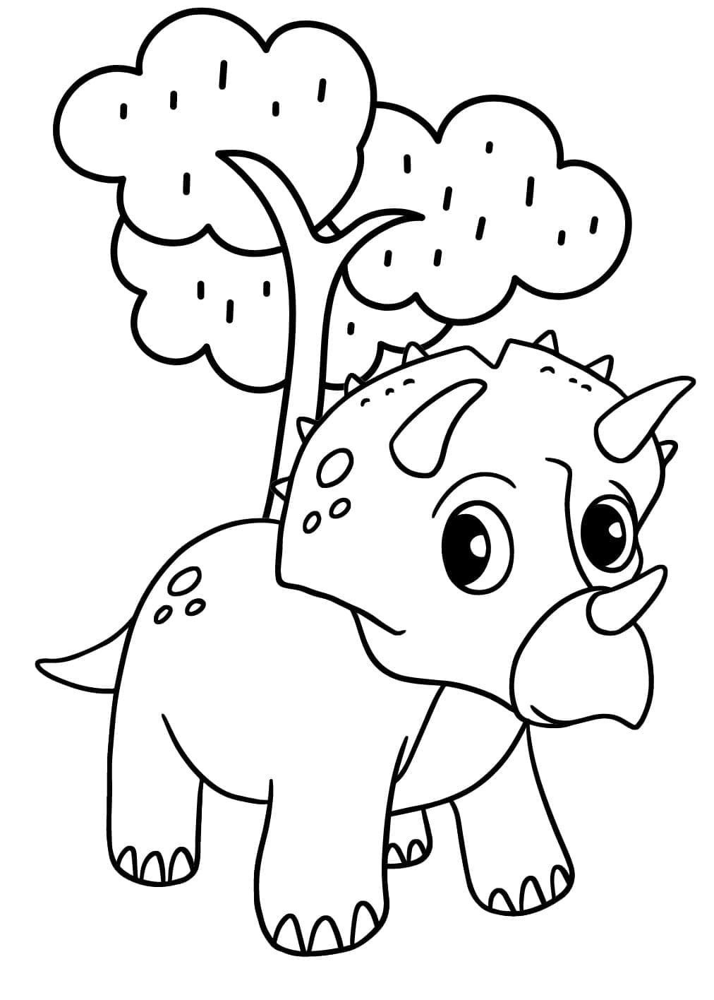Baby Triceratops fargelegging
