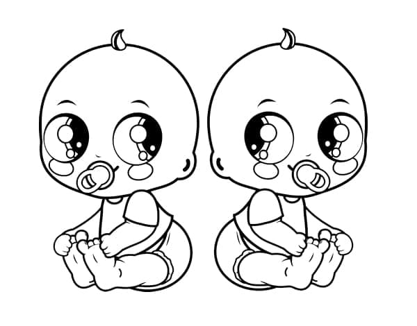 Baby tvillinger fargelegging
