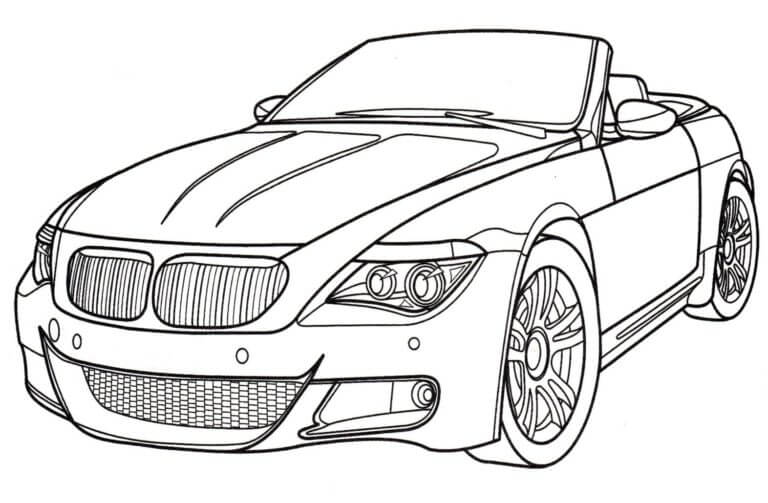 BMW Cabriolet sett forfra fargelegging