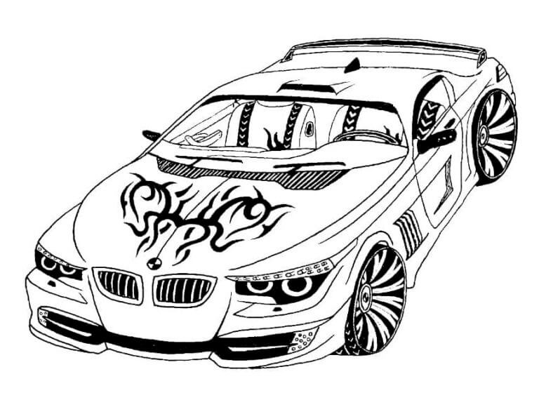 BMW med klistremerke fargelegging
