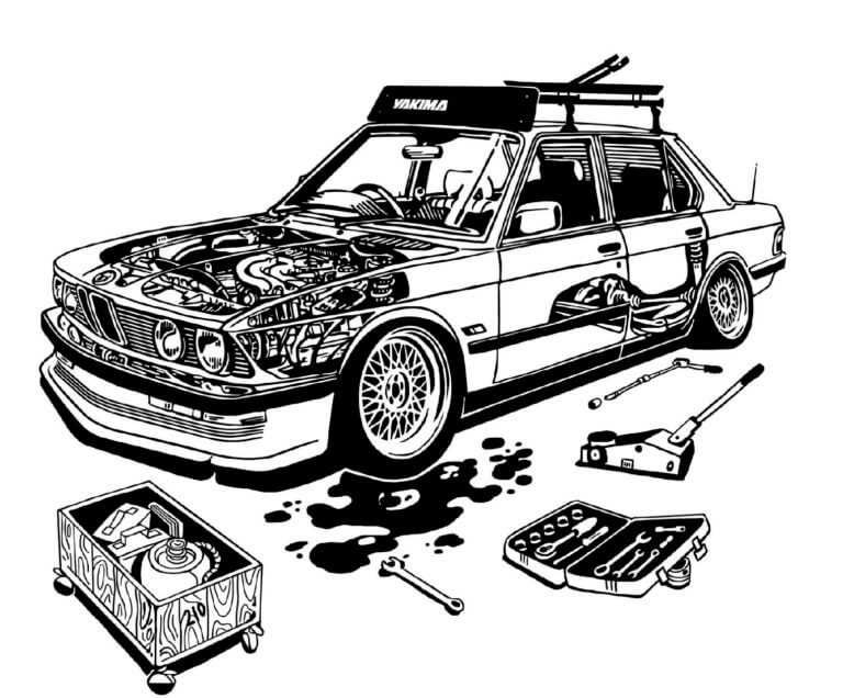 BMW-reparasjon fargelegging