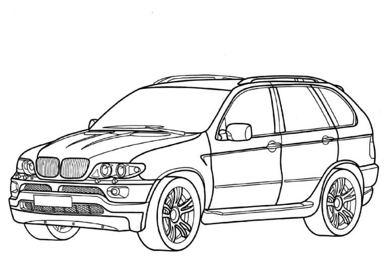 BMW X5 sett forfra fargelegging