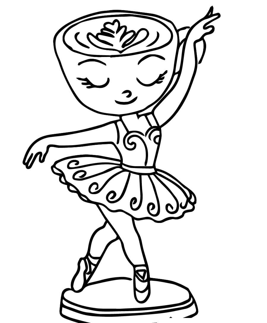 Brainrot Ballerina Cappuccina fargeleggingsside