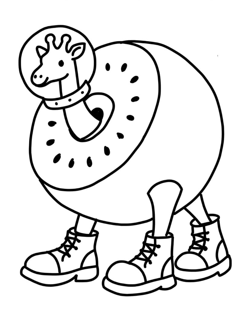 Brainrot Giraffa Celeste fargeleggingsside