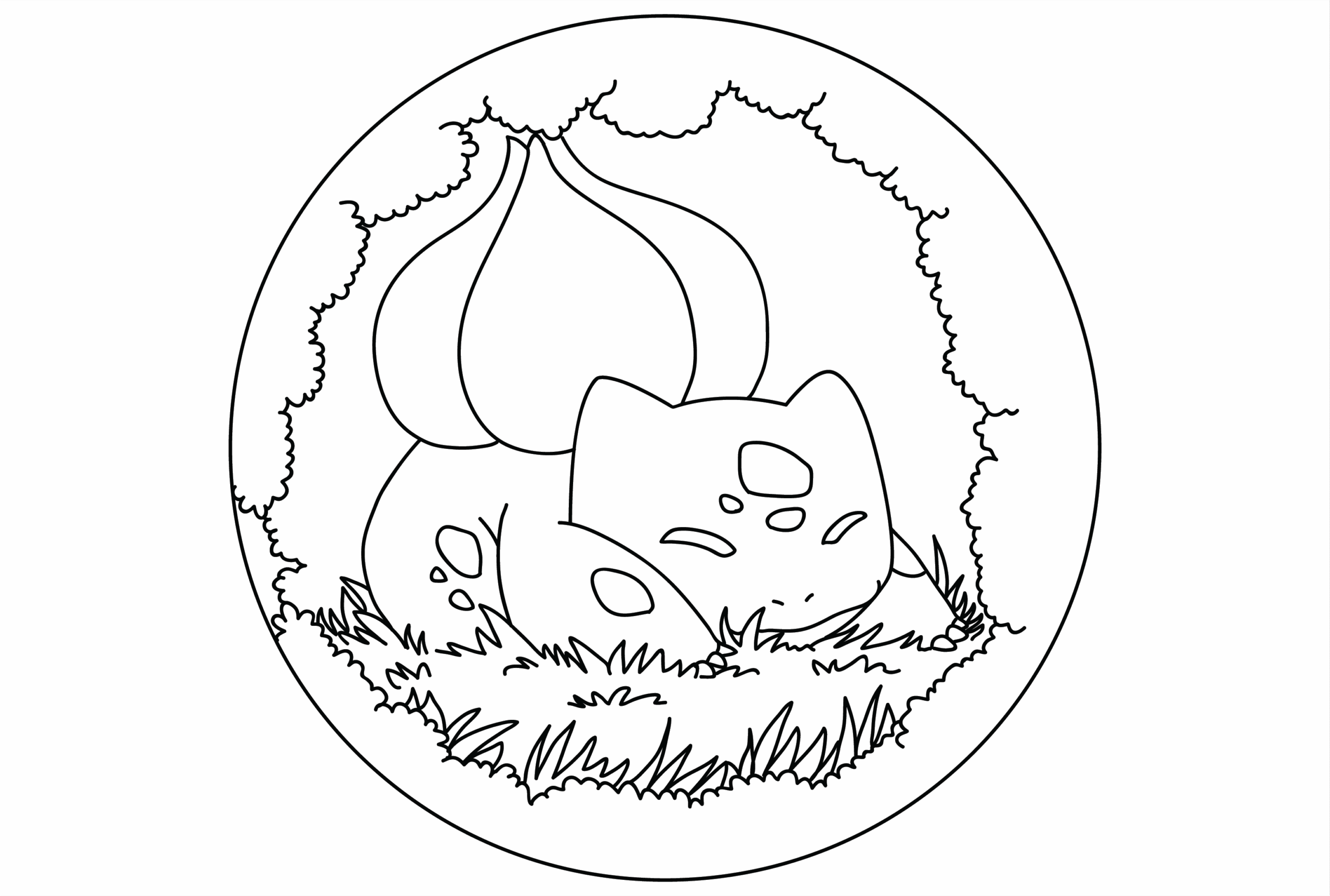 Bulbasaur bilde fargelegging