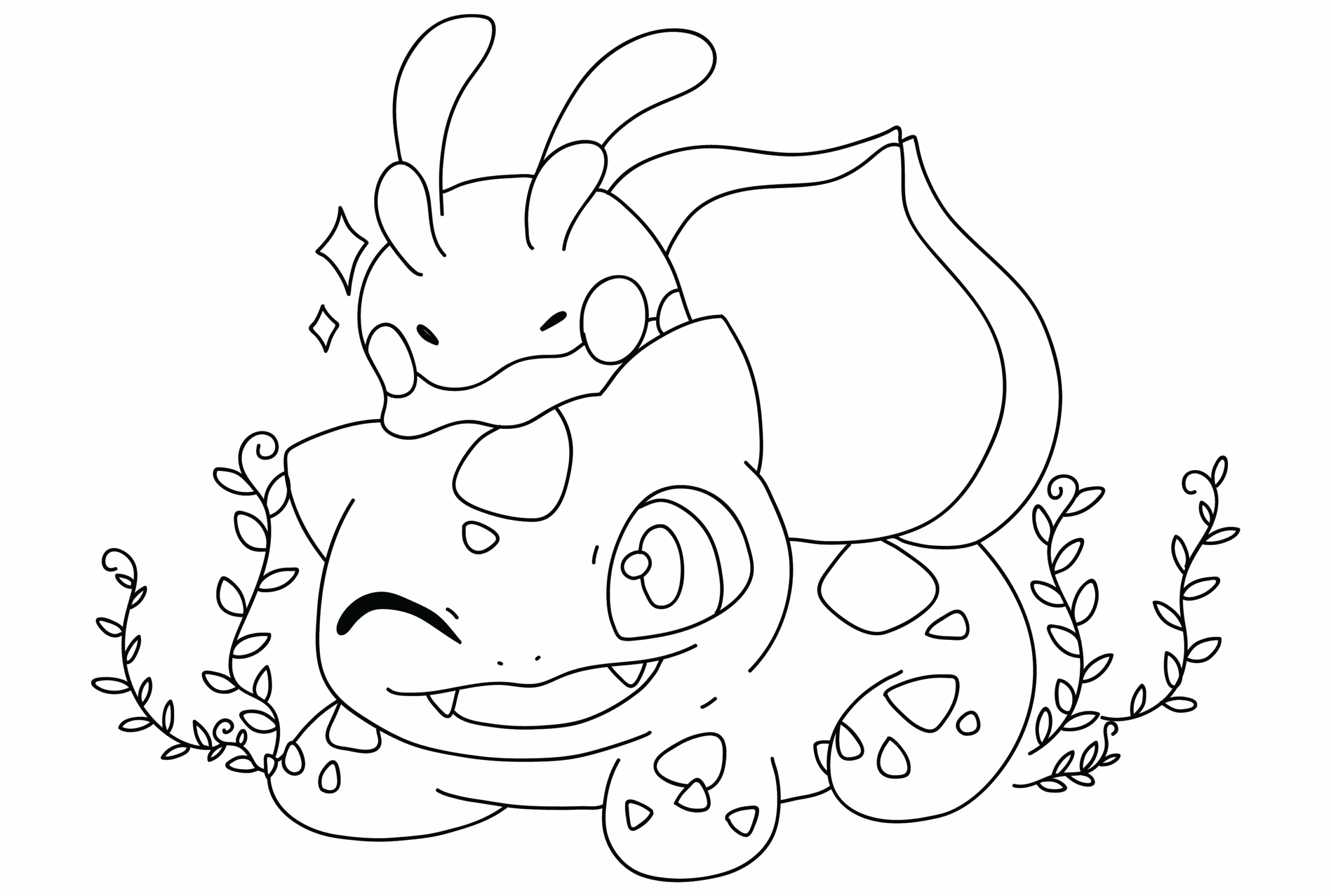 Bulbasaur for barn fargelegging
