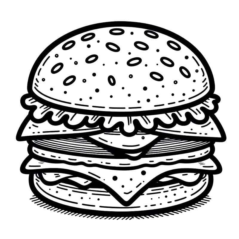 Deilig hamburger fargelegging