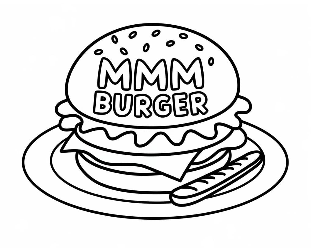 En burger fargelegging