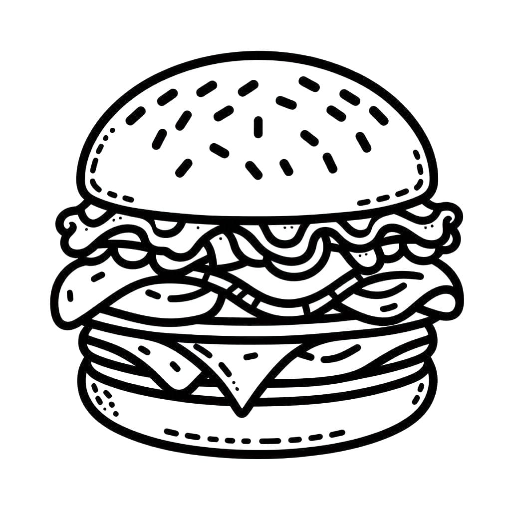 En deilig hamburger fargelegging