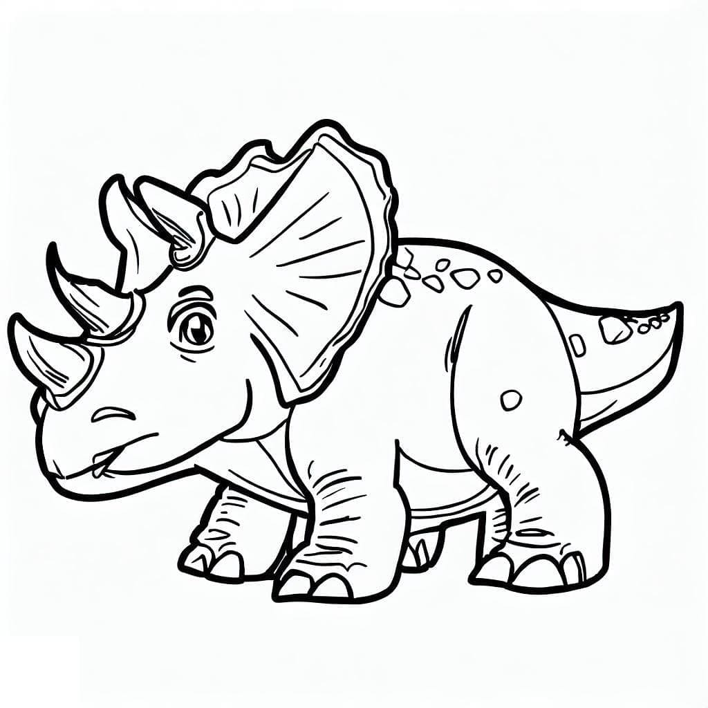 En Triceratops fargelegging