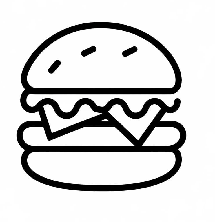 Enkel hamburger fargelegging