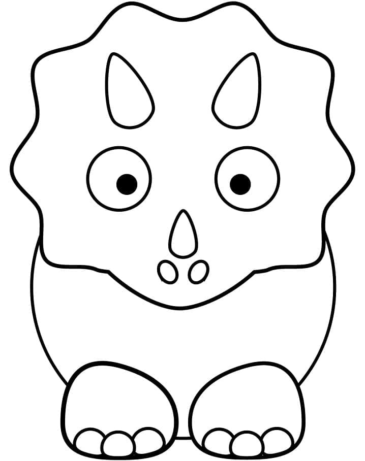 Enkel Triceratops fargelegging