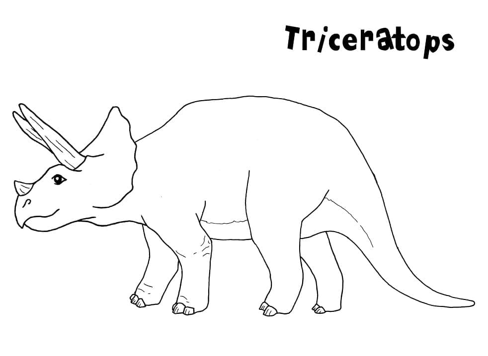 Enkle triceratops fargelegging