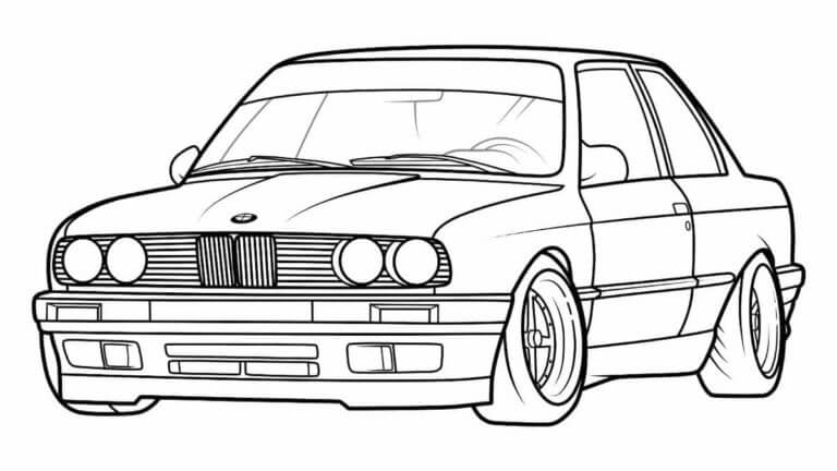 Gammel BMW Coupé fargelegging
