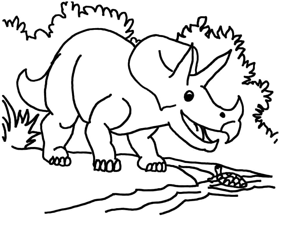 Gratis Jurassic Park Triceratops fargelegging