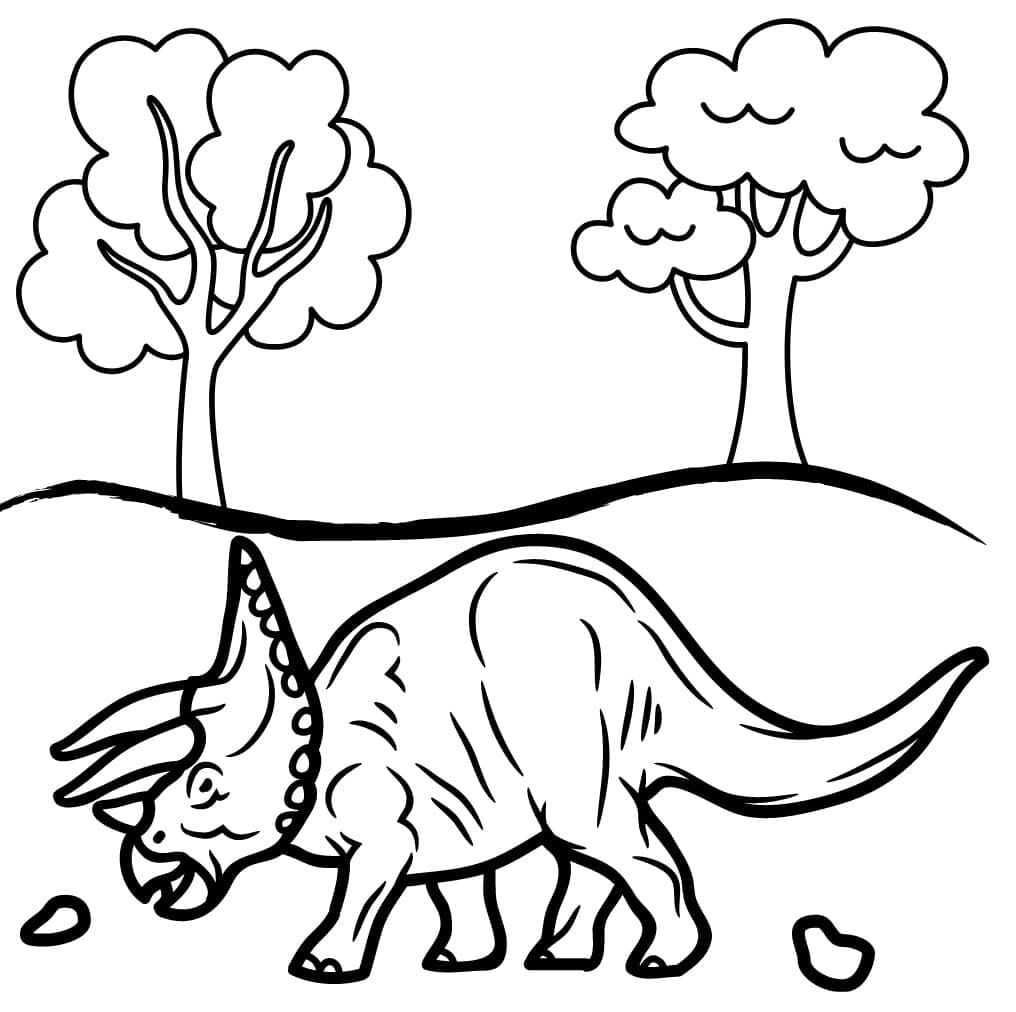 Gratis Jurassic World Triceratops fargelegging