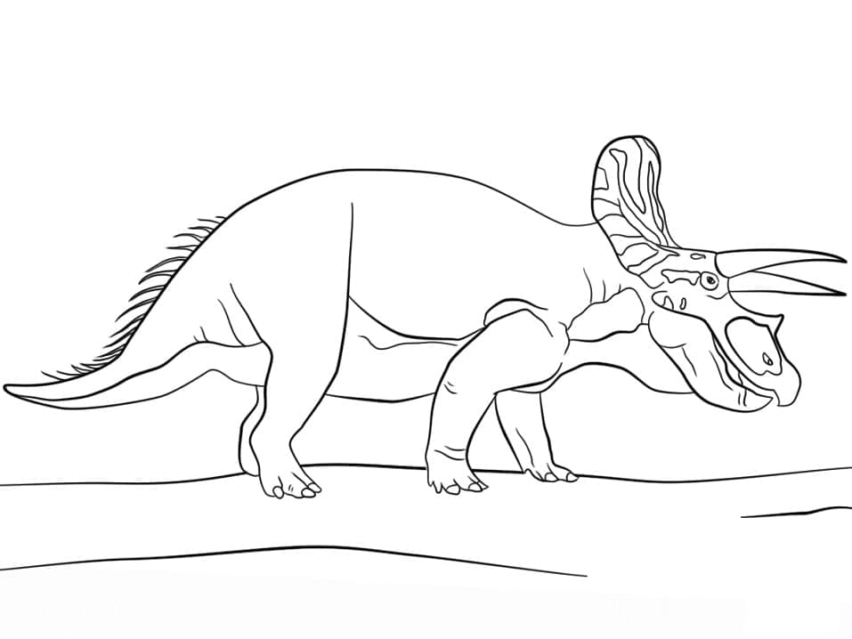 Gratis Triceratops Dinosaur fargelegging