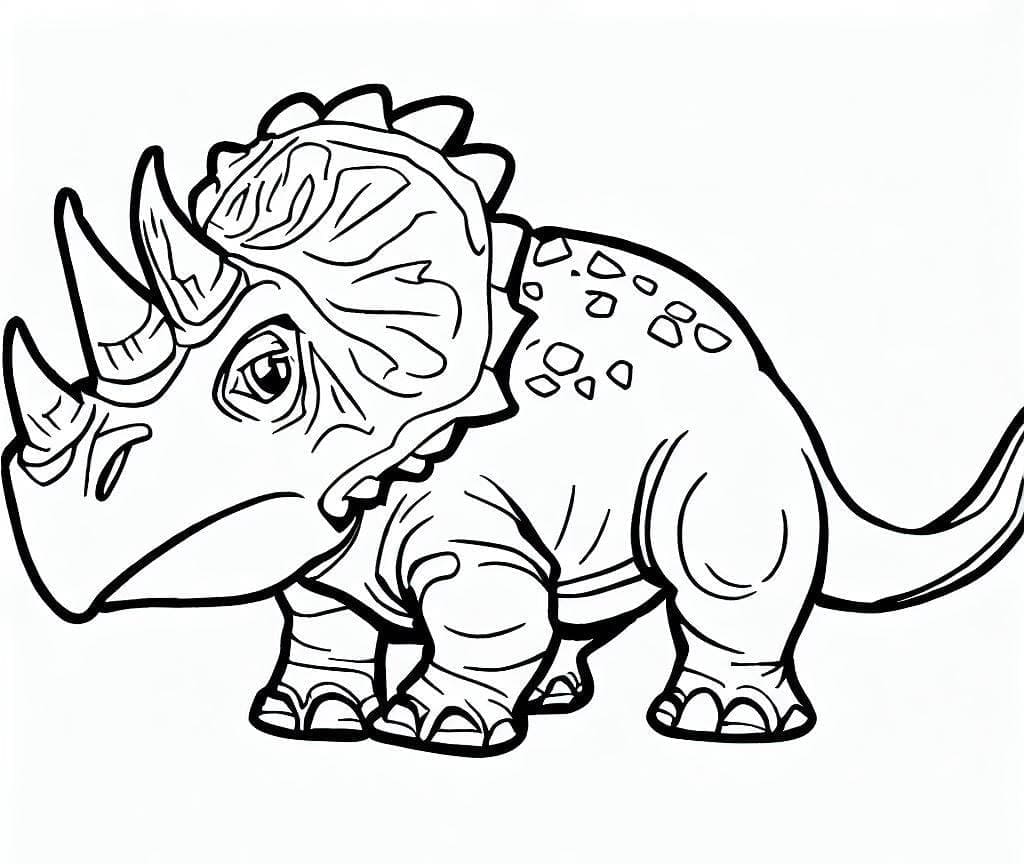 Gratis utskrivbare triceratops fargelegging