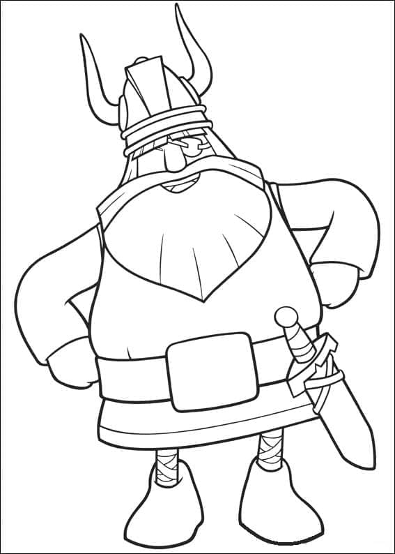 Halvar fra Vicky the Viking fargelegging
