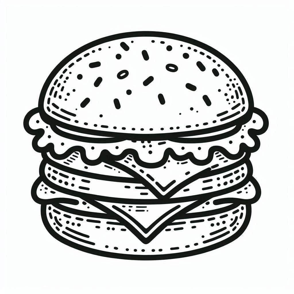 Hamburger gratis fargelegging