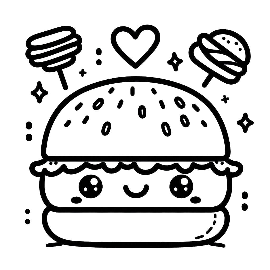 Hamburger søt fargelegging