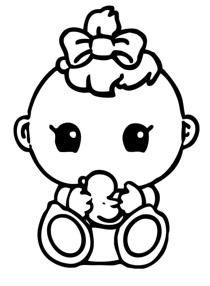 Kawaii babyjente fargelegging