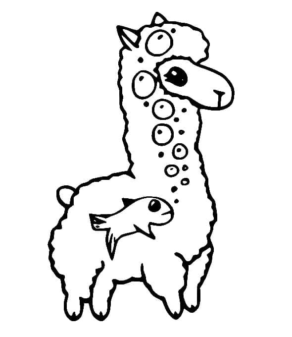 Lama og fisk fargelegging