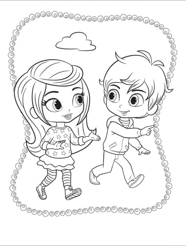 Leah og Zac fargelegging