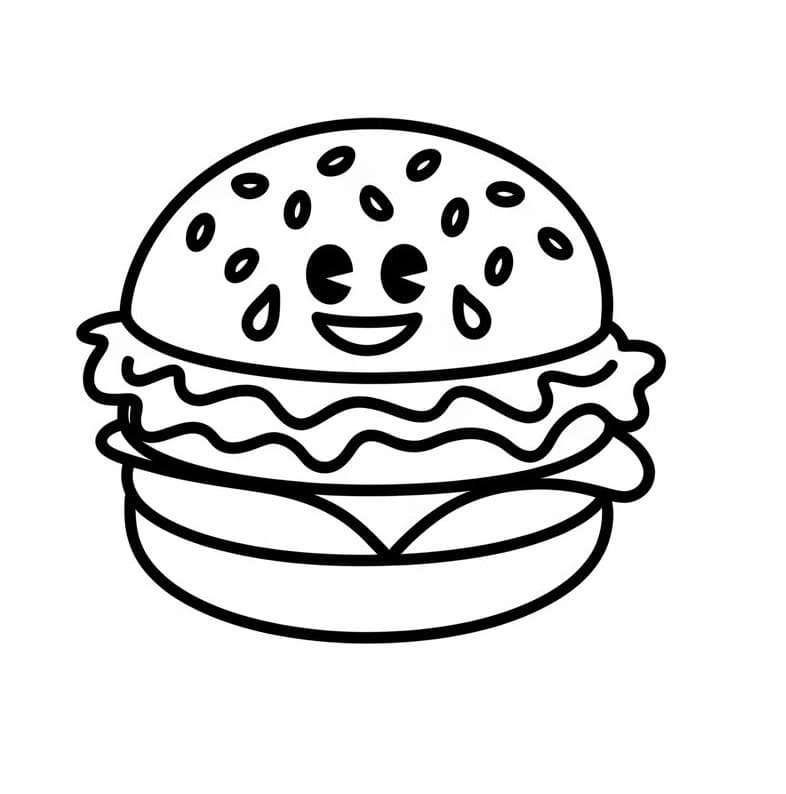 Lille hamburger fargelegging