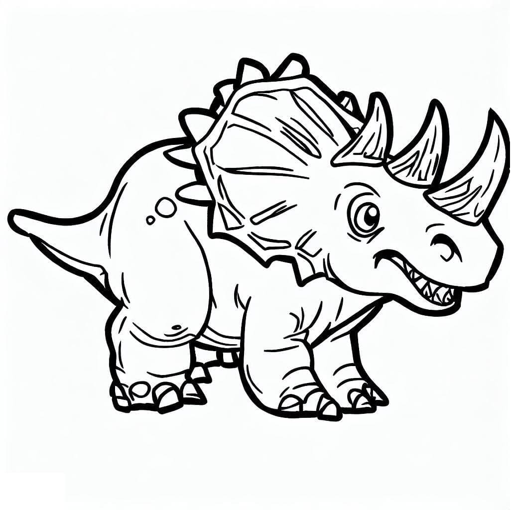 Lille Triceratops fargelegging