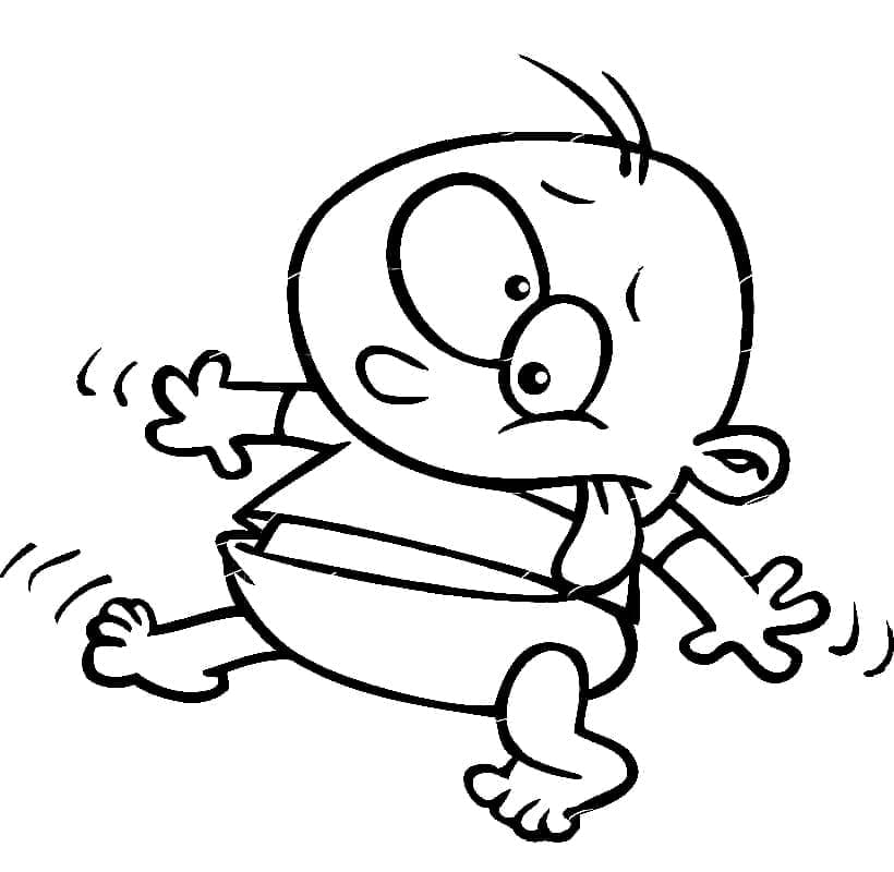Morsom babygutt fargelegging