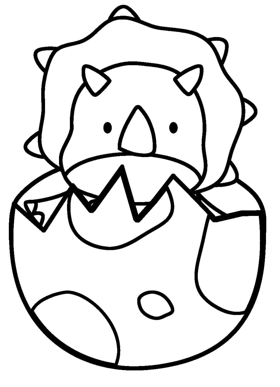 Nyfødt Triceratops fargelegging