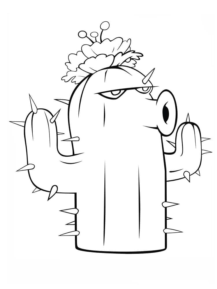 Plants vs Zombies-kaktus fargelegging