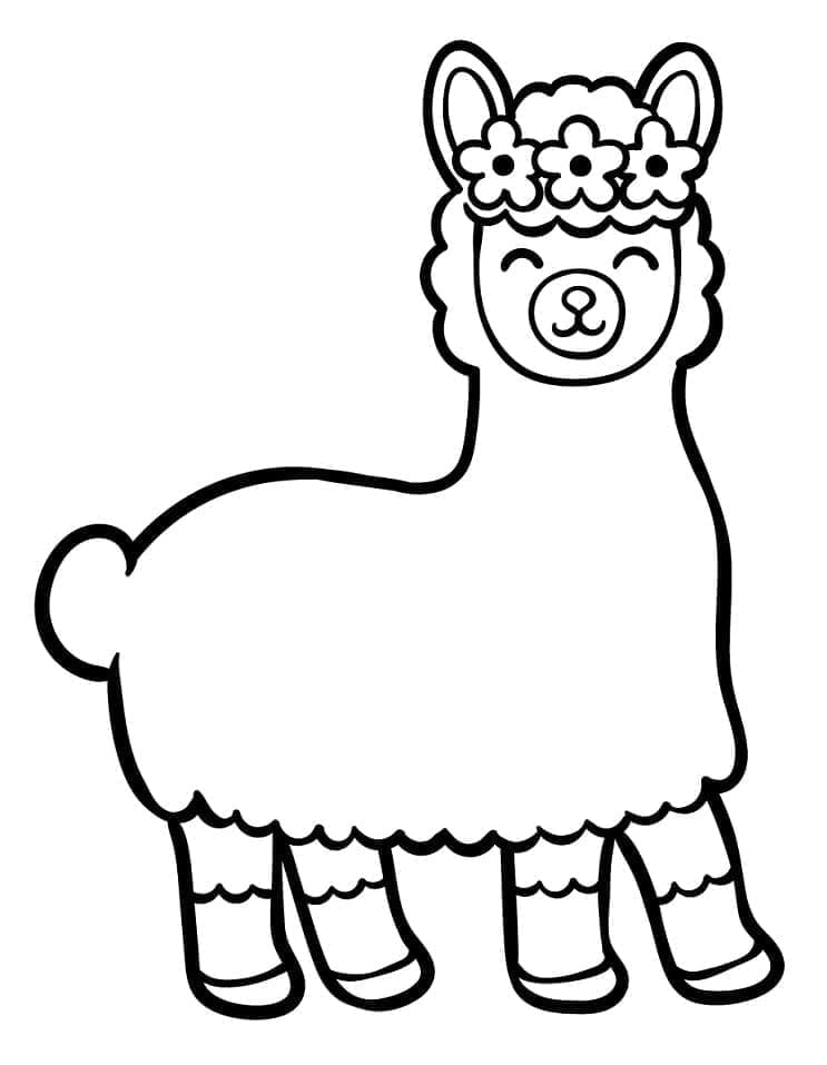 Smilende lama fargelegging