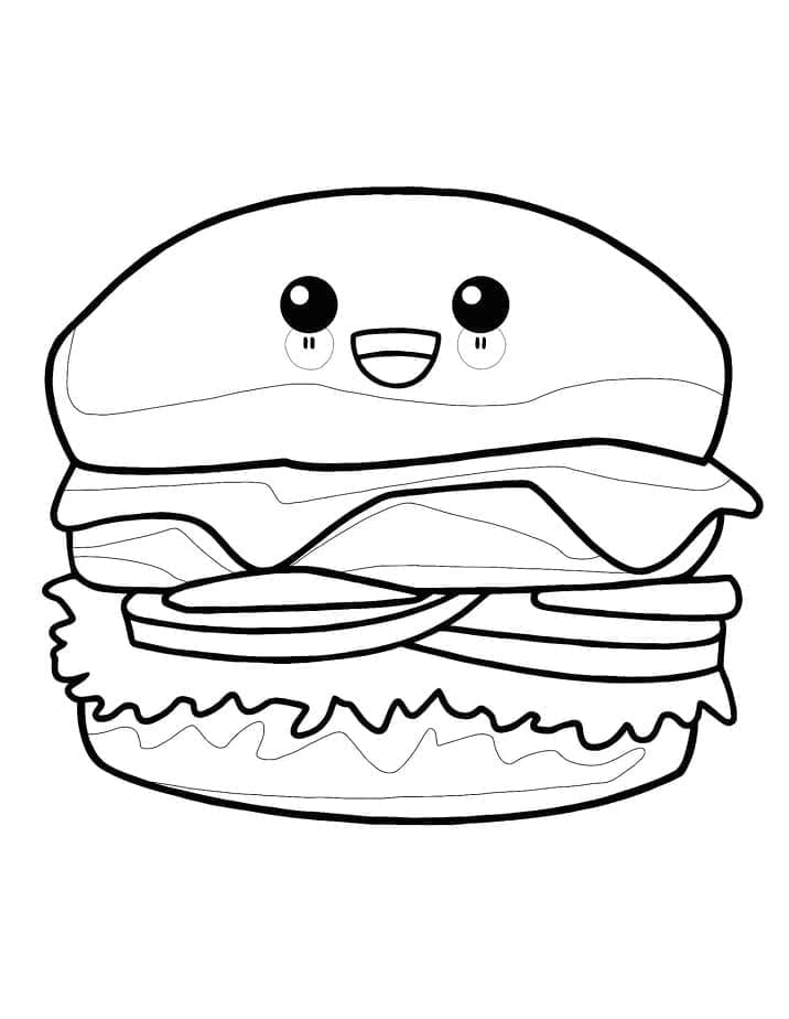 Søt burger fargelegging