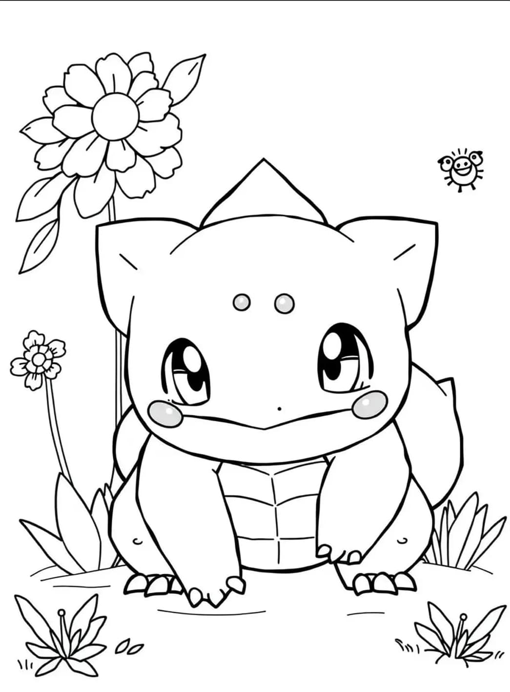Tegneserie Bulbasaur fargelegging
