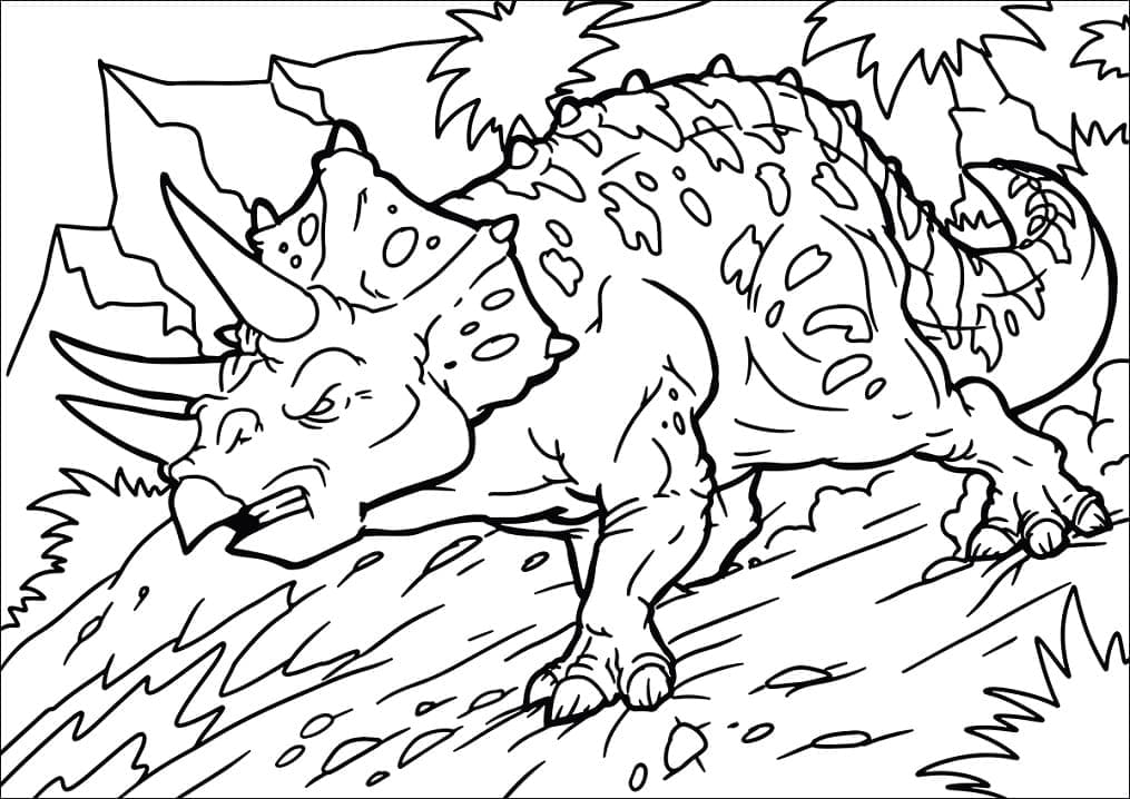 Triceratops Dino fargelegging