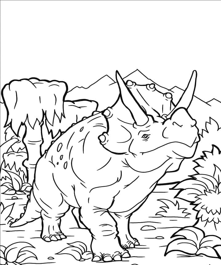 Triceratops Dinosaur For Barn fargelegging