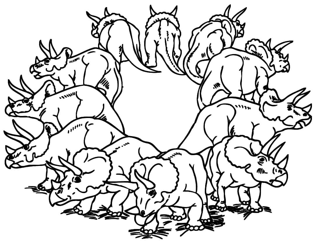 Triceratops gratis fargelegging