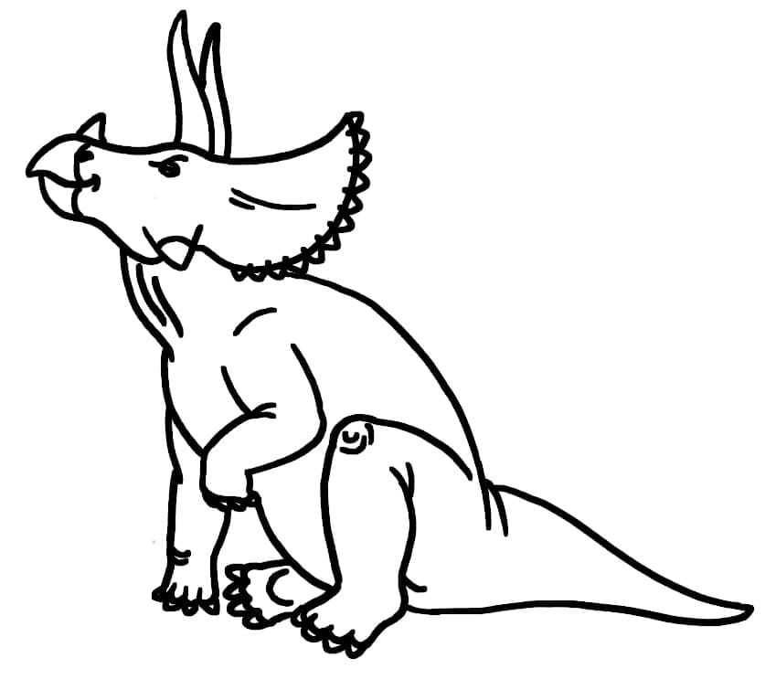 Triceratops sitter fargelegging