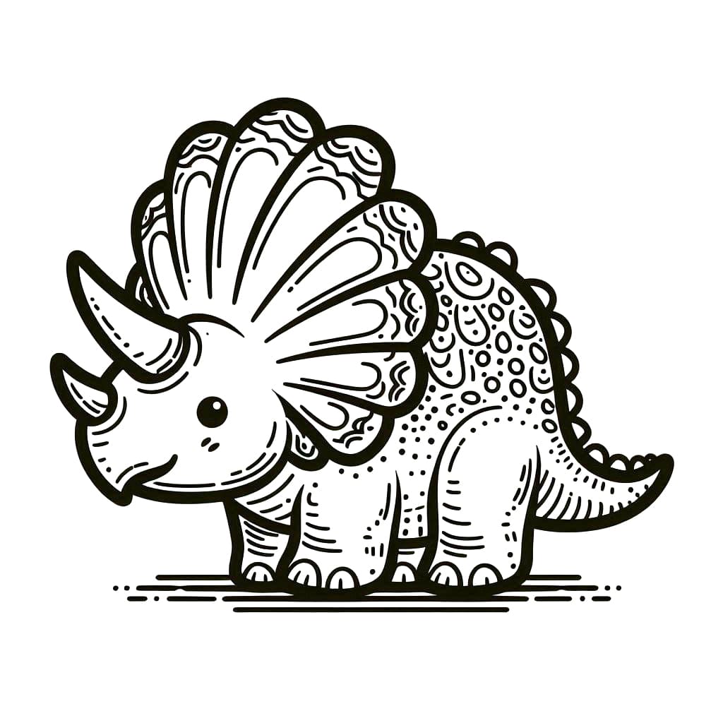 Triceratops skjønnhet fargelegging