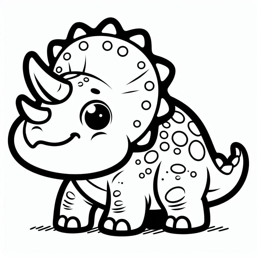 Triceratops søt fargelegging