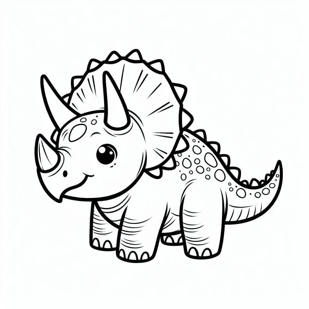 Triceratops-trykk fargelegging