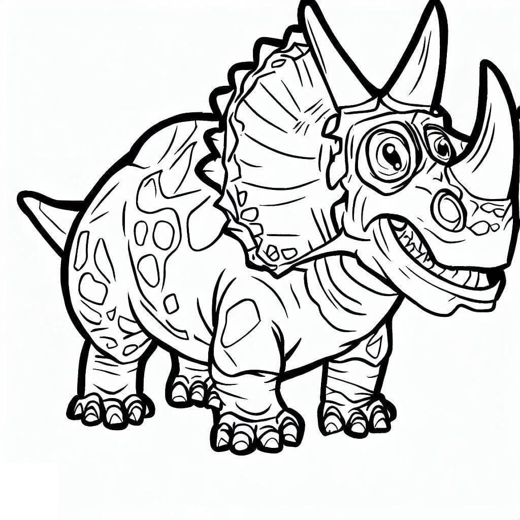 Utskrivbare Triceratops fargelegging